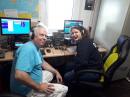 Testing the waters from Europe: Tim Duffy, K3LR, and Sandy Raeker, DL1QQ.